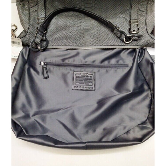 Coach Kristin Gray Leather Python Embossed Limited Edition Satchel Bag -NWT $798 - Picture 10 of 14